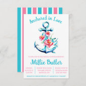 Invitation Ancré dans l'Amour ! Fête des mariées d'Ancre de b (Devant / Derrière)