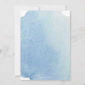 Invitation Ancre d'aquarelle Baby shower de plage bleu marine (Dos)