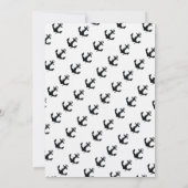 Invitation Ancre de bateau noir Anniversaire (Dos)