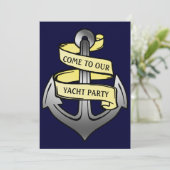 Invitation Ancre de bateau personnalisable (Debout devant)