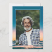 Invitation Ancre de coucher de soleil calme Mémorial nautique (Dos)