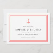 Invitation Ancre de couleur modifiable Blancs Enregistrer la  (Devant)