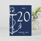 Invitation Ancre de croquis nautique de la Marine (Debout devant)