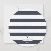 Invitation Ancre de l'aquarelle de noeud marine Enregistrer l (Dos)