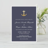 Invitation Ancre de Mariage d'or des faux marins (Debout devant)