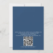 Invitation Ancre de marine chic plage moderne code QR mariage (Dos)