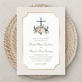 Invitation Ancre de plage Mariage nautique