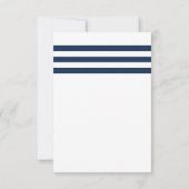 Invitation Ancre d'or Bande de la Marine Réception de mariage (Dos)