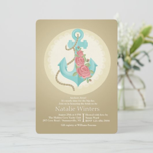 Invitation Ancre et Rose (Debout devant)