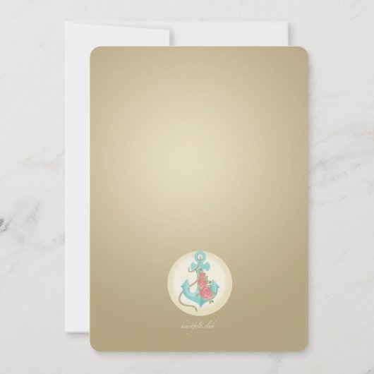 Invitation Ancre et Rose (Dos)