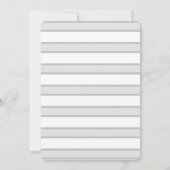 Invitation Ancre florale blanc argent gris Mariage nautique (Dos)