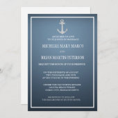 Invitation ANCRE l Destination nautique Thème Mariage Invit (Devant / Derrière)