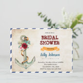 Invitation Ancre liant l'invitation à la douche nuptiale (Debout devant)