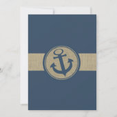 Invitation Ancre Marine Blue Stripes Beach Mariage (Devant)