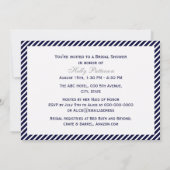 Invitation Ancre marine Diag Stripe 2H Fête des mariées (Dos)