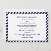 Invitation Ancre marine Diag Stripe 2H Mariage (Dos)