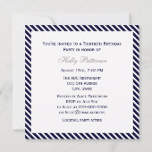 Invitation Ancre marine Diag Stripe 2SQ Anniversaire Jeu (Dos)