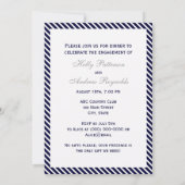 Invitation Ancre marine Diag Stripe 2V Fiançailles (Dos)