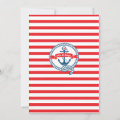 Invitation Ancre moderne Nautical Sailboat Baby shower Boy (Dos)