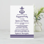 Invitation Ancre Monogramme de la Marine (Debout devant)