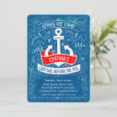 Invitation Ancre Nautical Fête de l'mariée Cruise (Debout devant)