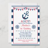 Invitation Ancre nautique 1er anniversaire (Devant)