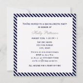 Invitation Ancre nautique Bachelorette de diag de marine 2SQ (Dos)