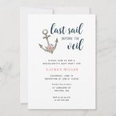 Invitation Ancre nautique Bachelorette Party (Devant)