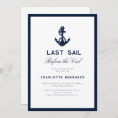 Invitation Ancre nautique Bachelorette Week-end Itinéraire (Devant / Derrière)