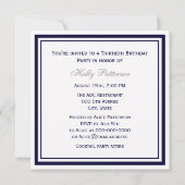 Invitation Ancre nautique Bleu marine encadré 2S fête d'anniv (Dos)