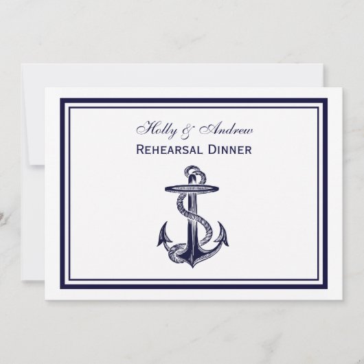 Invitation Ancre nautique Blu Frame 2H Revue de répétition (Devant)