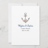 Invitation Ancre nautique Couple's Shower Trivia jeux (Dos)