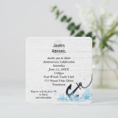 Invitation Ancre Nautique Dans La Fête Anniversaire De L'Eau (Debout devant)