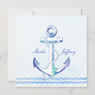 Invitation Ancre nautique Fancy Mariage nautique