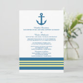 Invitation Ancre Nautique Jaune Bleu Inviter (Debout devant)