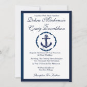 Invitation Ancre nautique, Mariage (Devant)