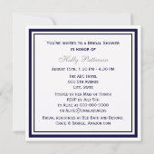 Invitation Ancre nautique Marine Blue encadré 2SQ Fête des ma (Dos)