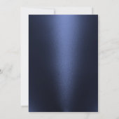 Invitation Ancre nautique Marine & Gold 80e anniversaire (Dos)