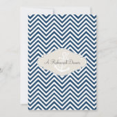 Invitation Ancre nautique moderne Preppy Chevron Stripe (Devant)