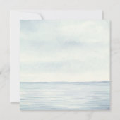 Invitation Ancre nautique Monogramme Océan Mariage aquarelle (Dos)