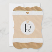 Invitation Ancre nautique sur le sable et le ruban blanc (Dos)