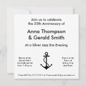 Invitation Ancre noire de base (Dos)