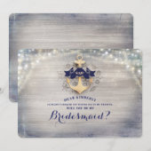 Invitation Ancre Orée Naissance Vous Serez Ma Demoiselle D'Ho (Devant / Derrière)