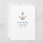 Invitation Ancre "Où étaient-ils" Jeu de douche nuptiale (Dos)