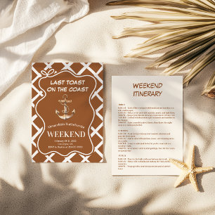 Invitation Ancre rouille Bachelorette nautique