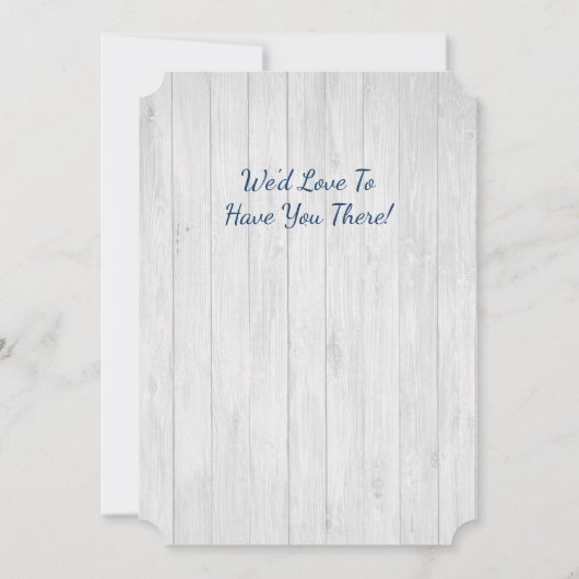 Invitation Ancre rustique marine (Dos)