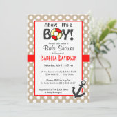 Invitation Ancre sur les Pois kaki (Debout devant)