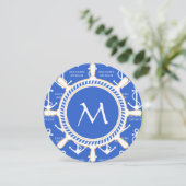 Invitation Ancres Aweigh Thème de voile Motif côtier (Debout devant)