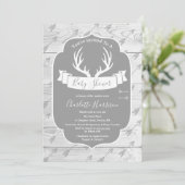 Invitation Andouillers rustiques de cerfs communs gris et (Debout devant)