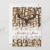 Invitation Andouillers rustiques de chasse de Camo de pays (Dos)